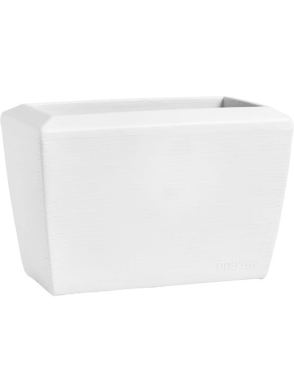 Capi Arc Granite - Planter Rectangle White