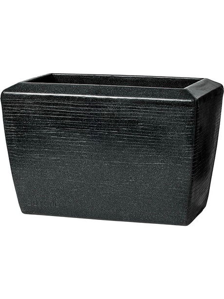 Capi Arc Granite - Planter Rectangle Black