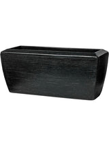 Capi Arc Granite - Planter Rectangle Black