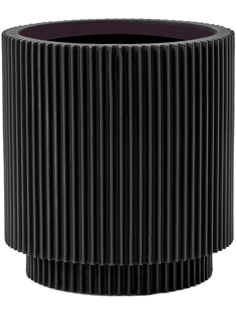 Capi Nature Groove - Vase Cylinder Intense Black