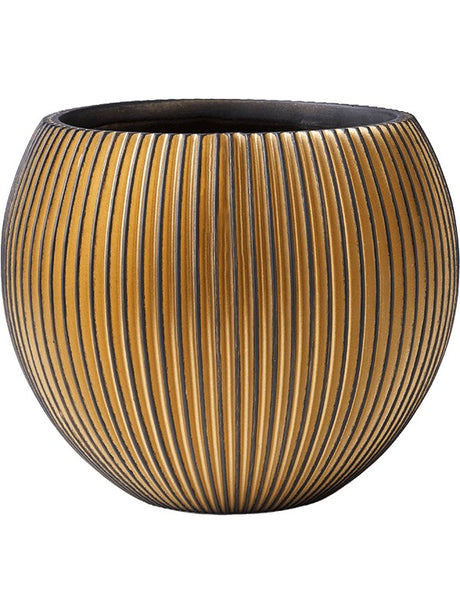 Capi Nature Groove - Vase Ball Black Gold