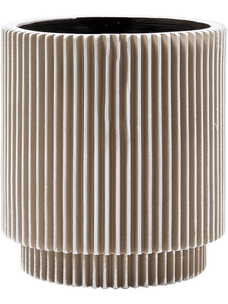 Capi Nature Groove - Vase Cylinder Ivory