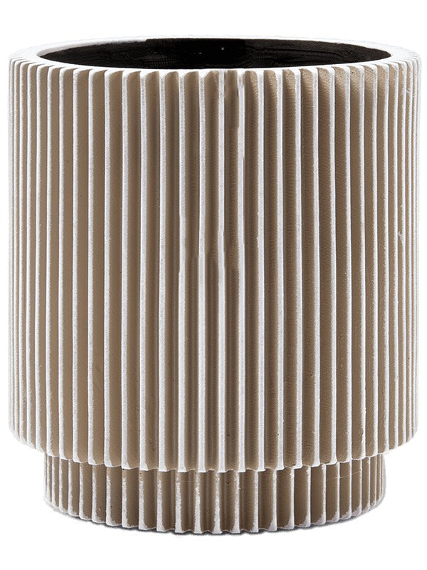 Capi Nature Groove - Vase Cylinder Ivory