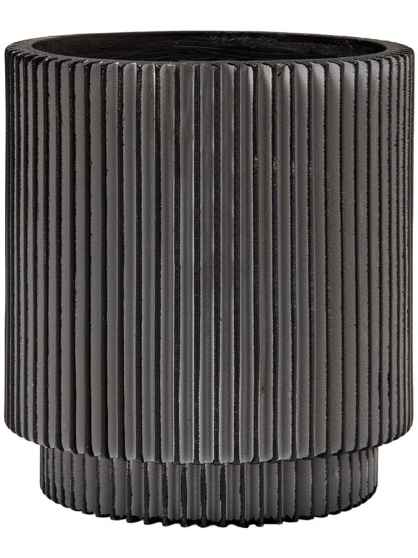 Capi Nature Groove - Vase Cylinder Black