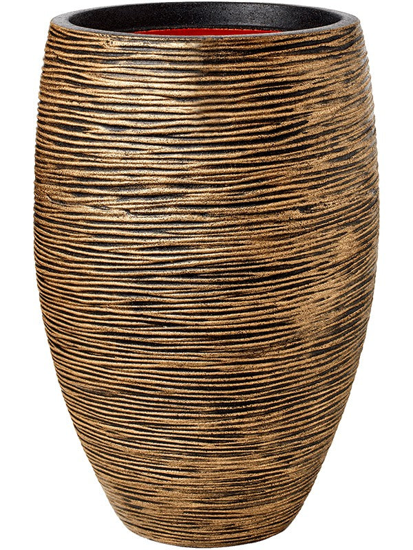 Capi Nature Rib Nl - Vase Elegant Deluxe Black Gold