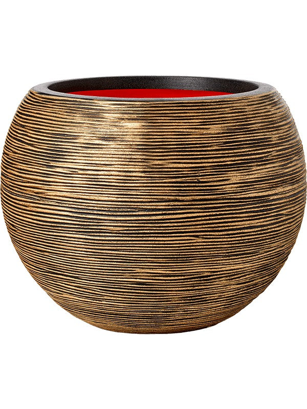 Capi Nature Rib Nl - Vase Ball Black Gold