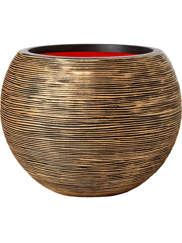 Capi Nature Rib Nl - Vase Ball Black Gold