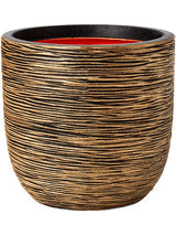 Capi Nature Rib Nl - Planter Ball Black Gold