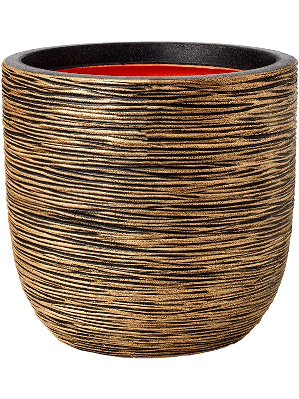 Capi Nature Rib Nl - Planter Ball Black Gold