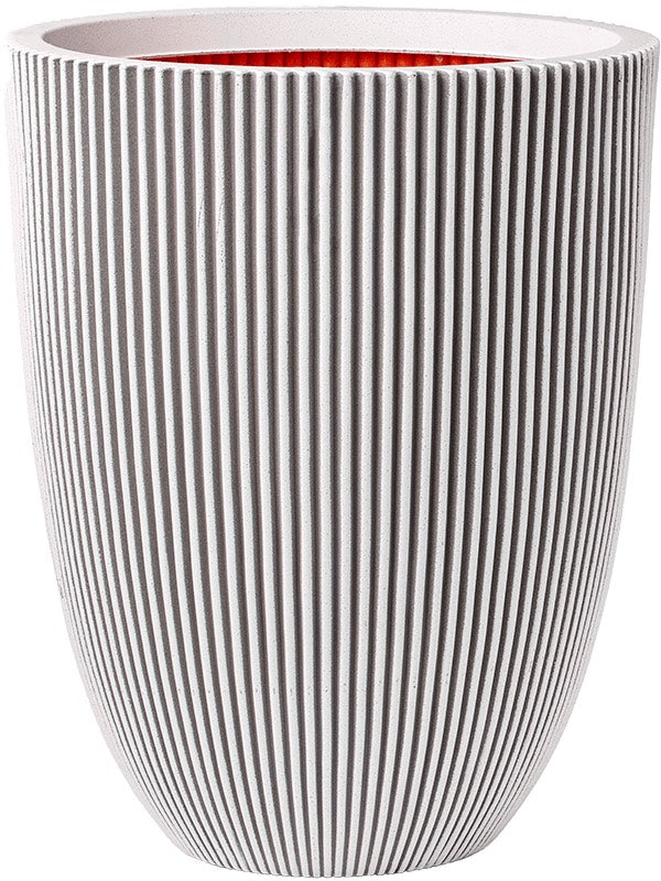 Capi Nature Groove Nl - Vase Elegant Low Ivory