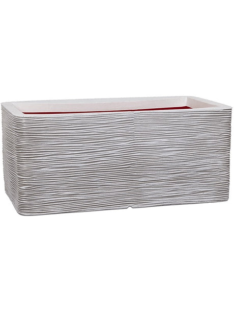 Capi Nature Rib Nl - Planter Rectangle Ivory