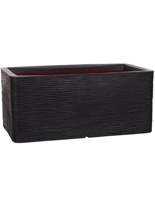 Capi Nature Rib Nl - Planter Rectangle Black