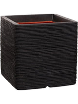 Capi Nature Rib Nl - Planter Square Black