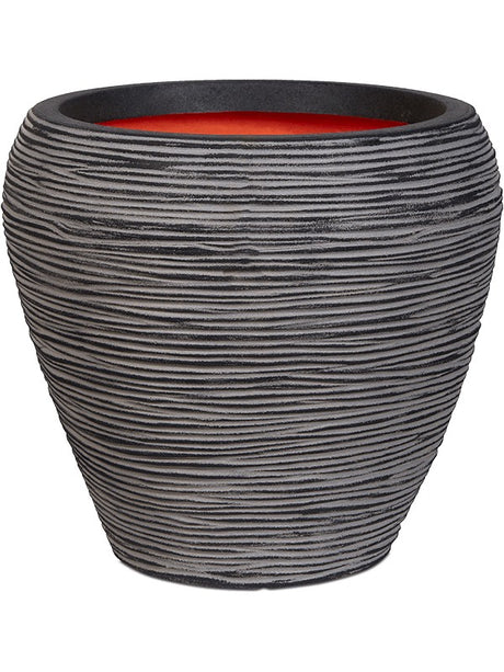 Capi Nature Rib Nl - Vase Taper Round Anthracite