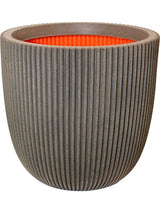 Capi Nature Groove Nl - Planter Ball Warm Taupe