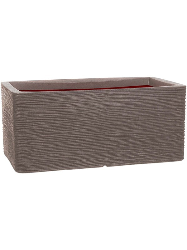 Capi Nature Rib Nl - Planter Rectangle Warm Taupe