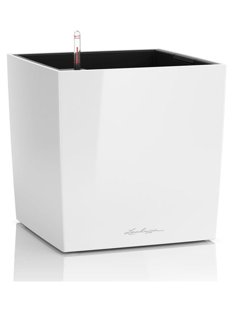 Lechuza Premium Cube 30 - All Inclusive Set White High Gloss