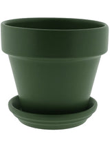 Urbann - Pot & Saucer Matt Olive