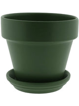 Urbann - Pot & Saucer Matt Olive