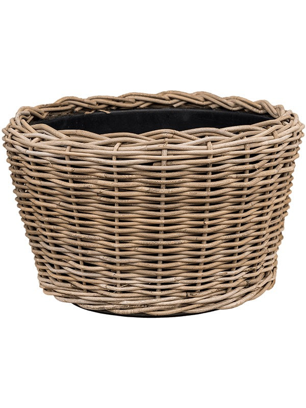 Drypot Rattan - Round Grey