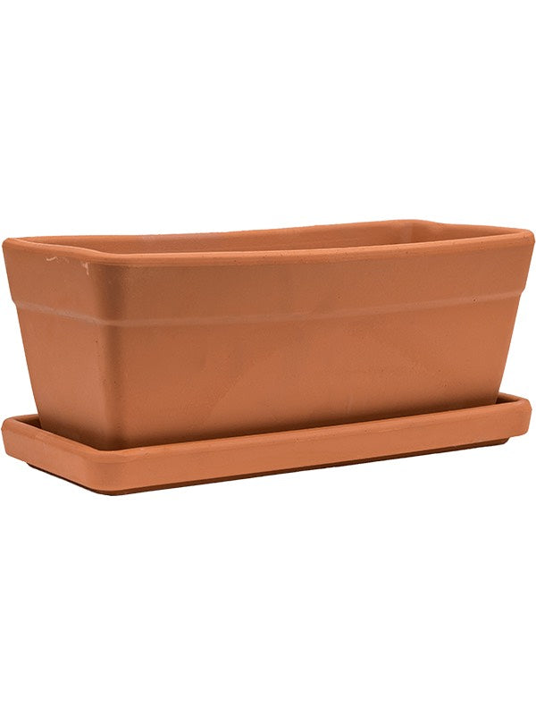 Terra Cotta - Set Balcony Box+ Saucer